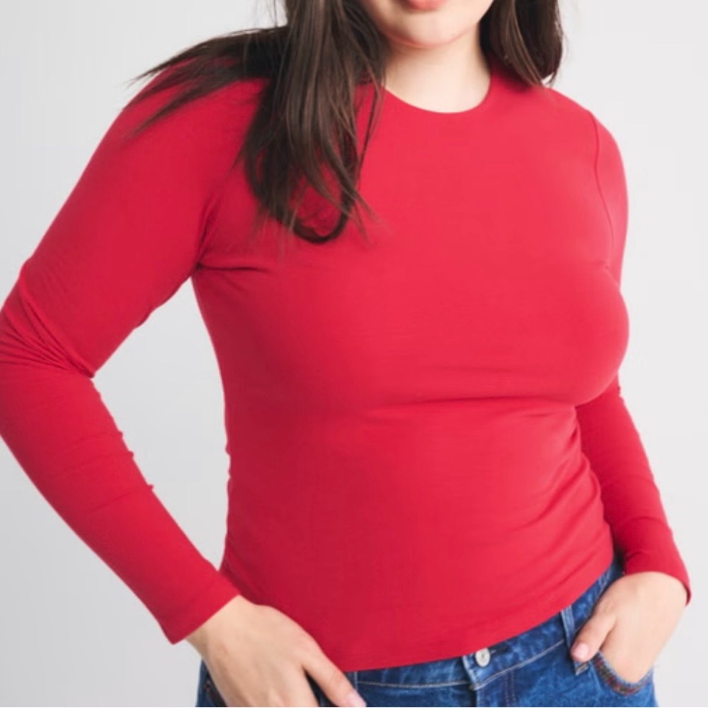 Abercrombie Double-Lined Long-Sleeve Baby Tee